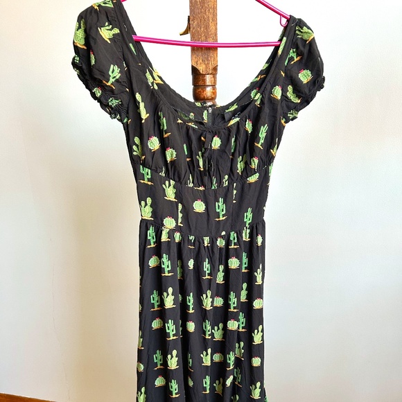 Collectif Carmen Cactus gypsy dress in XXXS / 0 US - Picture 3 of 6